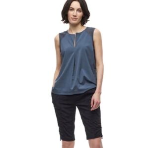 Indyeva Steek Sleeveless Shirt blue grey Large A9